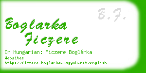 boglarka ficzere business card